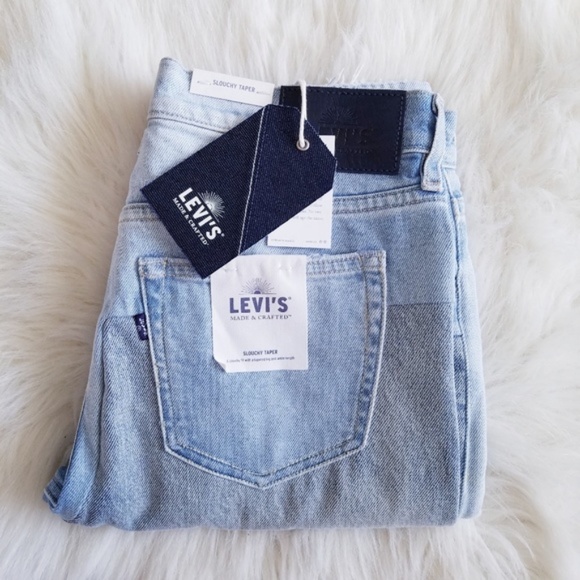 Levi's Denim - Levi's Slouchy Tapered High Rise Patch Work Jeans